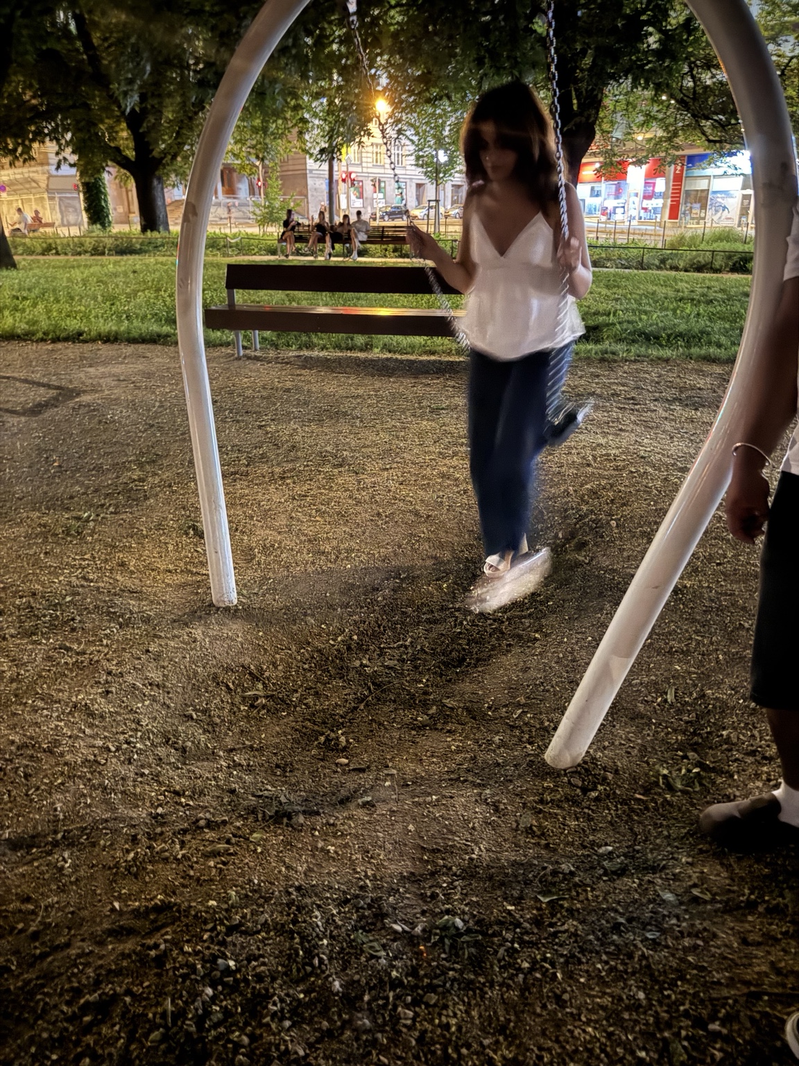 Tatiana on the swing